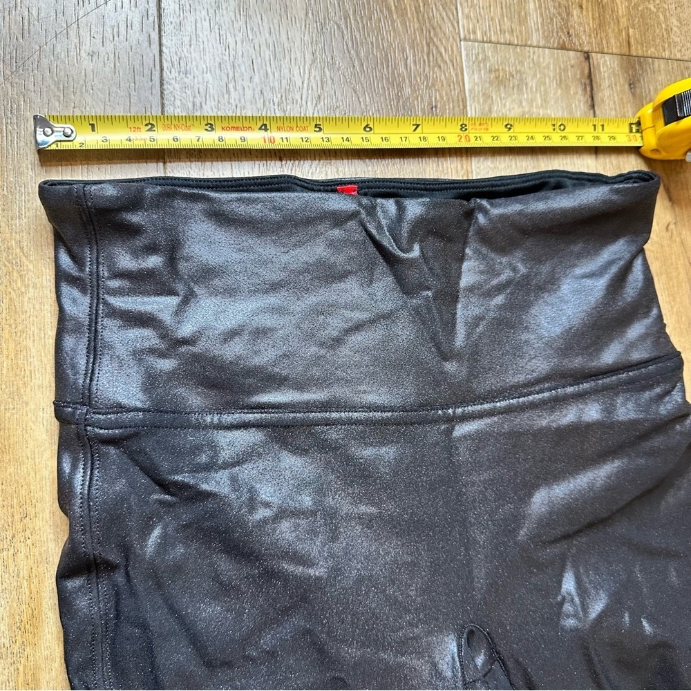SPANX Faux Leather Black Leggings Size Small - Picture 9 of 11
